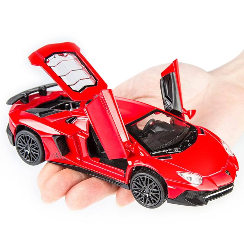 1:32 Alloy Cars Models LP750 Diecast Model Vehicles Car Sound Light Pull Back Car Toy Miniature Scale Model Cars Toys