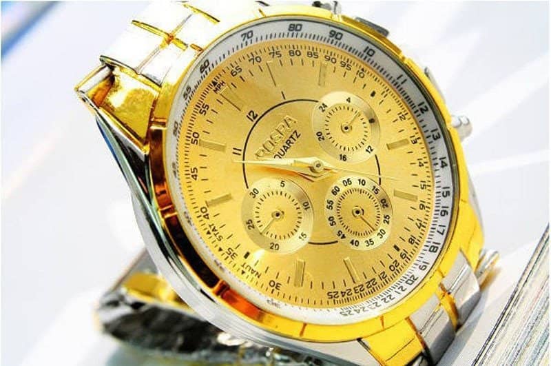 Top Brand Luxury Mens Quartz Gold Watches Men Sport Waterproof Man Wristwatch Chronograph Male Clock Relogio Masculino