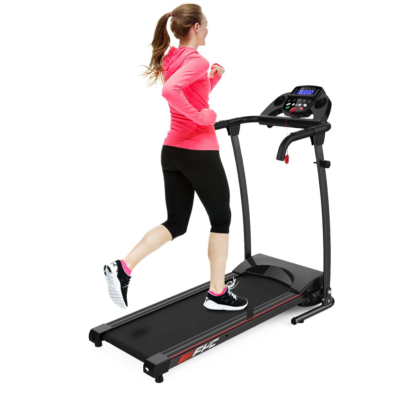 NEW Foldable Treadmil 0.6-6.5mph Run Walk LED Indoor Folding Electric Running Gym Treadmill Exercise Fitness Machine for Home
